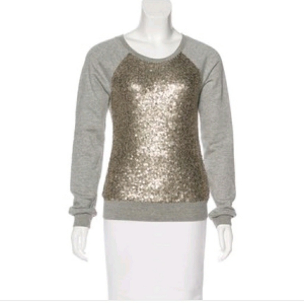 Elizabeth and James sequin sweatshirt Heather Grey